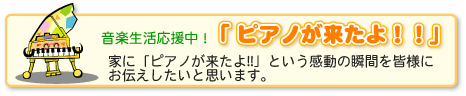 ピアノが来たよ!!